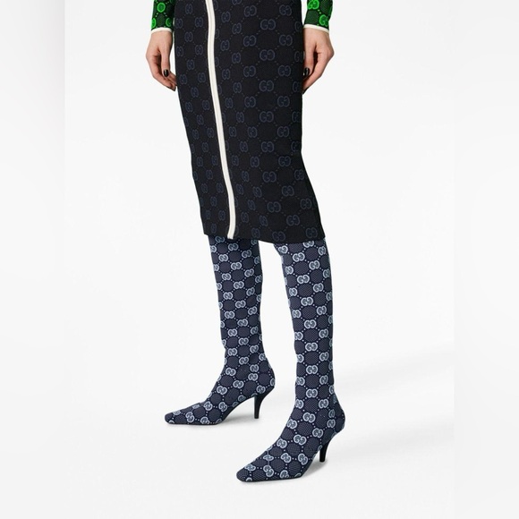 Gucci Interlocking G Knee High Boots - Picture 1 of 12